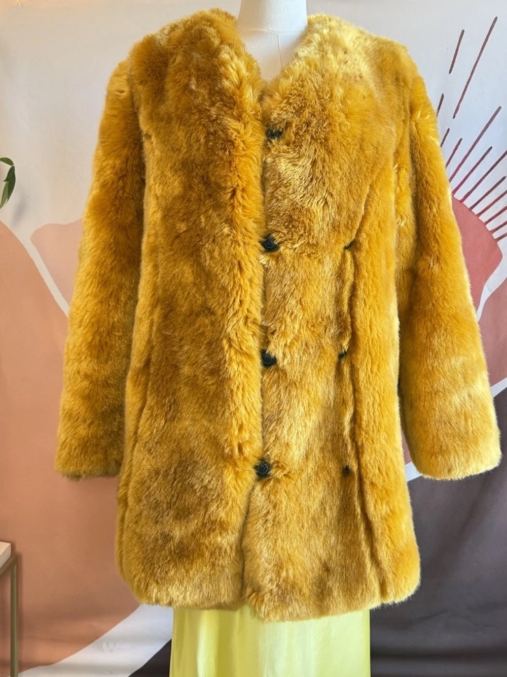 SpiritHoods Golden Wolf Luxe Collared FAUX FUR Jacket Coat Collector Ed Size XS